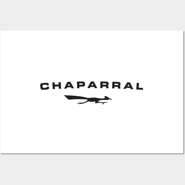 Chaparral Can Am - black print Wall Art by retropetrol